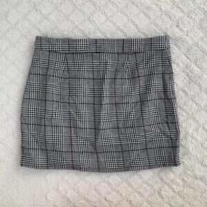 High Waisted Plaid Mini Skirt